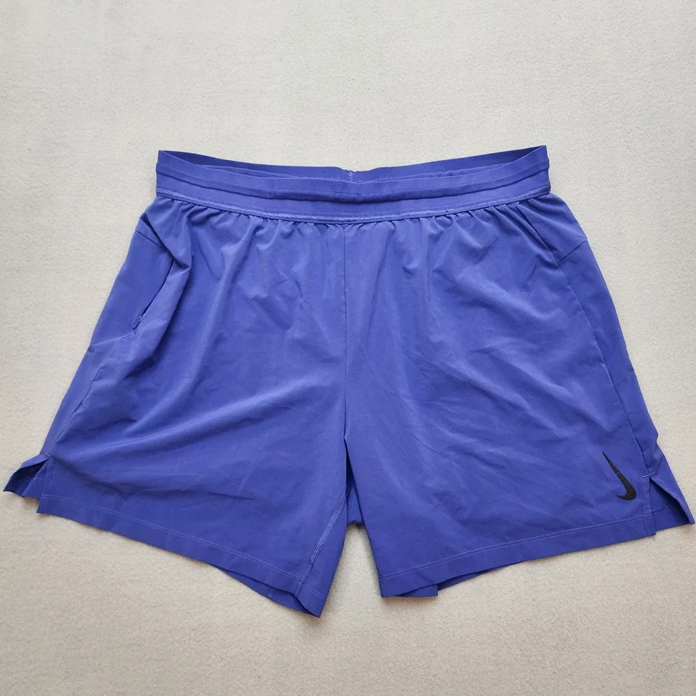 Nike Yoga Dri-FIT Purple Athletic Shorts Womens XXL Elastic Waist Running Gym